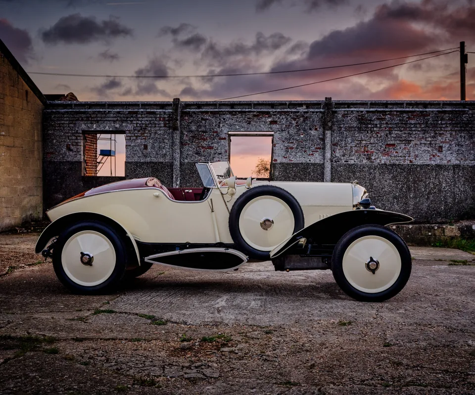 The restored 1927 Bentley 3 Litre Speed Model boat-tail